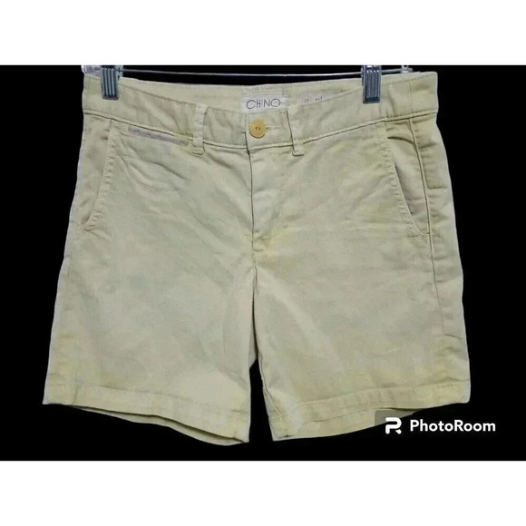 Chino By Anthropologie Shorts Relaxed Fit Cotton Spandex Green Size 25 - Picture 1 of 4